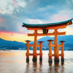 Itsukushima Floating Torii Gate in Hiroshima photos by Depositphotos