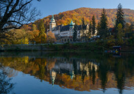 Lillafured palace in autumn photo via Depositphotos