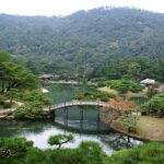 A view from a hill in Ritsurin Garden by 663highland via Wikipedia CC