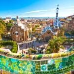 Park Guell in Barcelona, Spain photo via Depositphotos