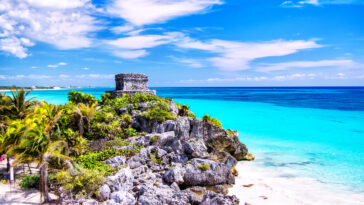 Temple of Tulum photo via Depositphotos