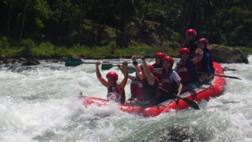 Rafters oftentimes commanded to stop paddling during high-intensity rapids