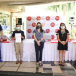 Awarding of DOT-DOLE certificates to beneficiaries of the Cash Assistance Program. (L-R). OIC Assistant Secretary and concurrent DOT Region 4B Director Cristopher Morales, beneficiary, DOT Secretary Puyat, PPC Vice Mayor Socrates and PPC Councilor Matthew Mendoza