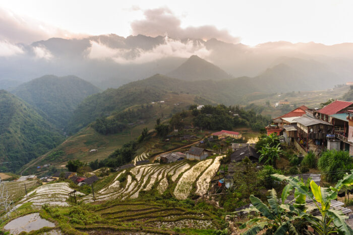 Sunset in Cat Cat Village,Vietnam