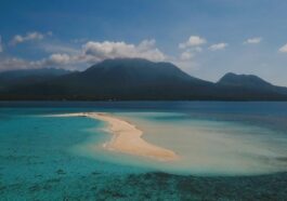 Aerial view of Camiguin Island, listed as among the top tourist destinations in the Philippines.
