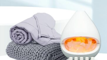(L to R) Weighted Blanket with Cooling Duvet Cover, Knitted Weighted Blanket _ Solstice Aromatherapy Set.png