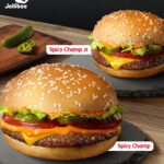 Jollibee Spicy Champ and Spicy Champ Jr.