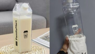 FamilyMart is giving away this limited-edition Kohi-san acrylic bottle for free until the end of January.