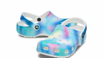 Crocs Unisex Classic Solarized Clog in White Multi