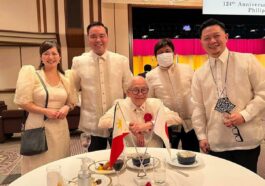 DOT Undersecretary Woodrow C. Maquiling Jr. (second from left) with His Excellency (H.E.) Philippines Ambassador to Japan Jose C. Laurel V (middle), DOT Tokyo Tourism Attache Niel Ballesteros (second from right), incoming DOT Osaka Tourism Attache Jerome Diaz (rightmost), and Ms. Jenny Yamamoto, DOT local hire in charge of marketing (leftmost).