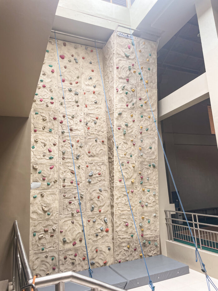 It’s my first time to see a resort with its very own wall climbing area