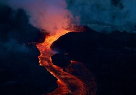 Mount Kilauea cone erupting on the morning of June 28, 2018 photo via Wikimedia cc