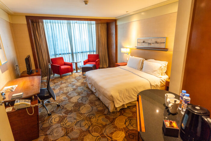 The rooms are spacious here at New Coast Hotel
