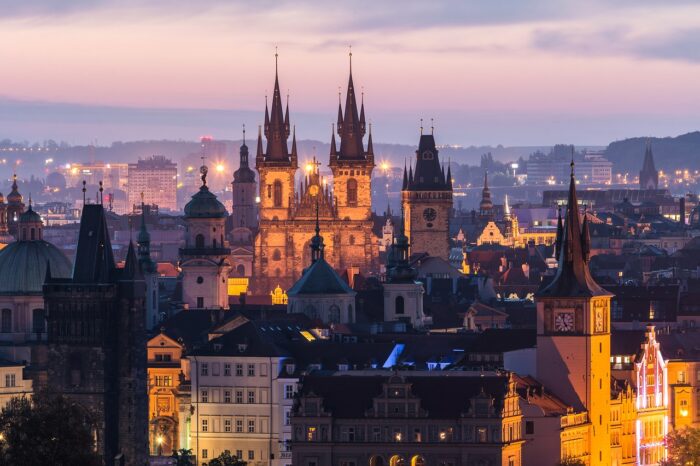 Sunset in Prague