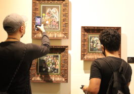 Museum guests enjoy the featured artworks at the Yuchengco Museum
