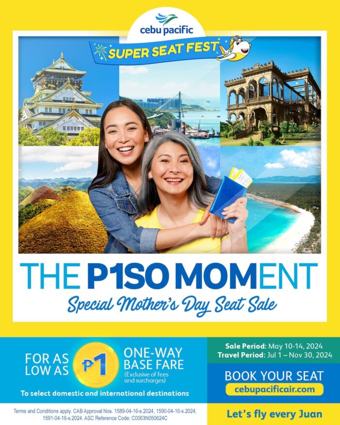 Cebu Pacific Brings Back Piso Sale for Mother’s Day