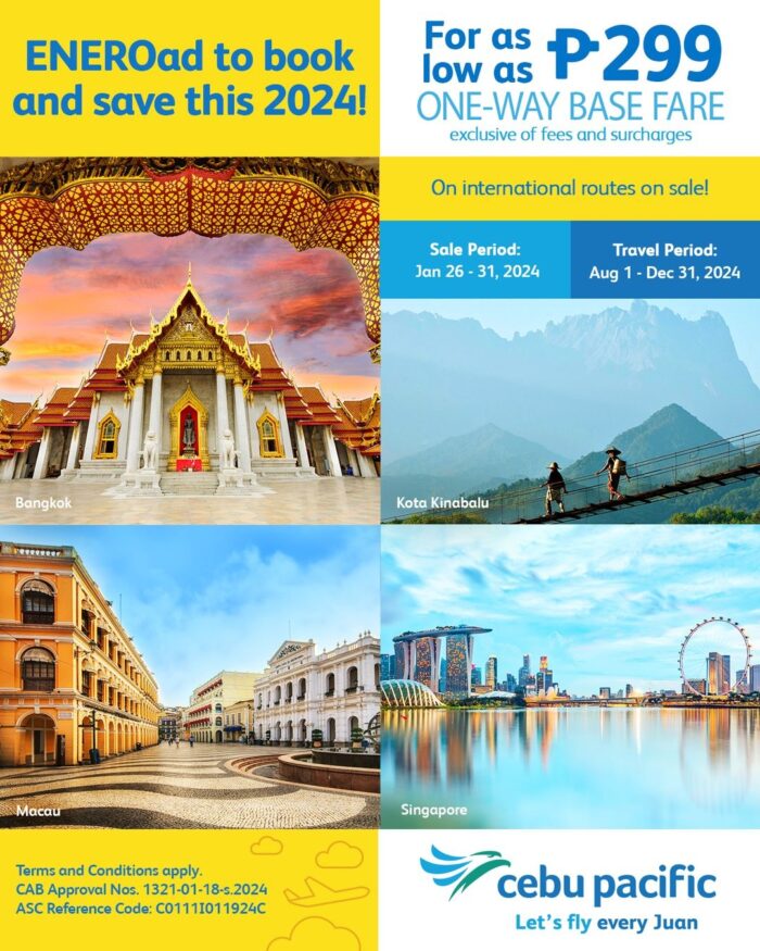 Cebu Pacific Air Promo Fares for 2024