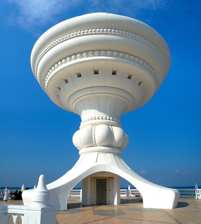 Incense burner at Al Riyam Park in Muscat, Oman by larsz via Wikimedia cc