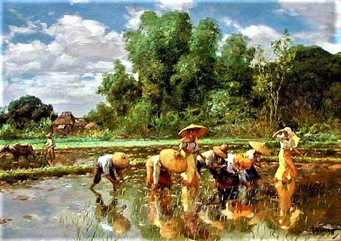 Planting Rice by Fernando Amorsolo