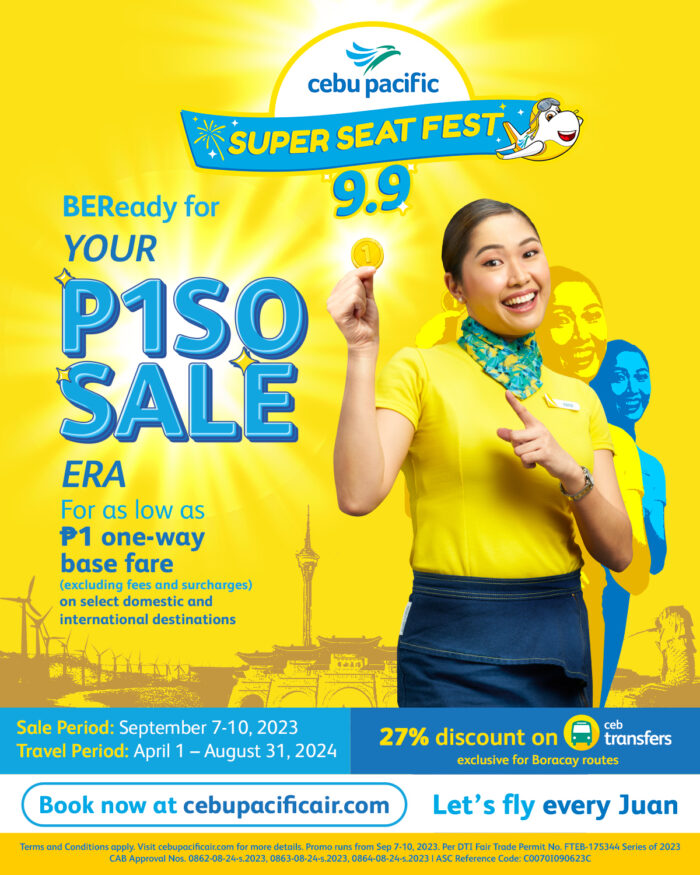 Seat Sale Cebu Pacific Airfare September 2023