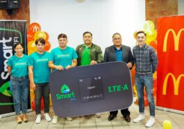 PLDT wireless subsidiary Smart Communications equipped McDonald's Philippines Night Classrooms nationwide with FREE WiFi to boost the learning experience of teachers and students. In the photo marking their partnership are (from left): Ashley Santillan, McDonald's Marketing Director; Michael Dungca, McDonald's Local Store Marketing Manager; Fidel Balbieran, McDonald's Local Store Marketing Director; James R Jorge, AVP and Head of Smart Broadband and Consumer WiFi; Anton V. Agustin, AVP and Head of Smart Consumer WiFi & Mobile Advertising; and Martin N. Cervantes, Manager of Smart Consumer WiFi & Mobile Advertising.