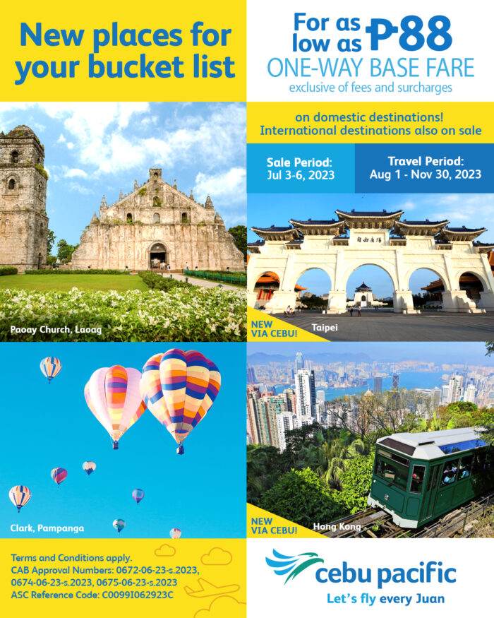 Cebu Pacific Seat Sale July 2023