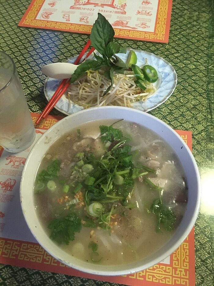 Khao piak sen, a rice noodle soup traditional to Lao cuisine by Spencer via Wikimedia cc