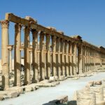 Palmyra, Syria, The Great Colonnade by Bernard Gagnon via Wikimedia cc
