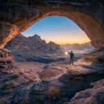 Natural rock bridge in the Hisma Desert – NEOM, Saudi Arabia via Unsplash
