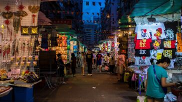 Night Market at Temple Street by Severin.Stalder via Wikimedia cc