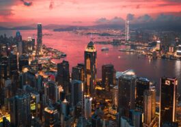 Victoria Harbour Sunset by Manson Yim via Unsplash