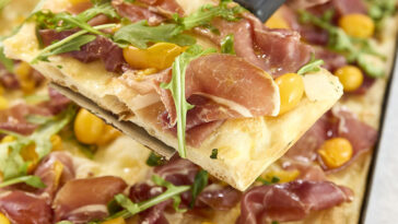 The pizza menu runs the gamut from classic flavours to vegetarian and vegan choices and innovative creations; highlights include Truffle (left) with mozzarella, mixed mushroom, truffle sauce and plenty of Parmigiano Reggiano PDO cheese; Parma (right) headlined by 17-month-aged Parma ham, mozzarella, Italian yellow cherry tomato and rocket