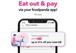 Eat out and pay via your foodpanda app