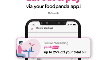 Eat out and pay via your foodpanda app