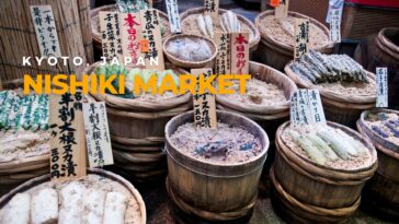 Nishiki Market in Kyoto Japan
