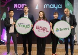 In photo are Maya Head of Acceptance and SME (Small Medium Enterprise) Richard Labitag, Chief Operating officer Khurram Malik, Noel Bazaar Organizer and Cut Unlimited, Inc. president Mayose Gozon-Bautista, Smart Communications AVP Go To Market & Subscriber Management Postpaid Marketing Racquel Aliño, and Smart AVP for Retail Operations Rodolfo Marquez Jr.
