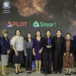 Representatives from PLDT’s Sustainability Office and PLDT Home receive the award recognizing Madiskarte Moms PH at the 3rd United Nations Global Compact Network Philippines’ Sustainable Development Goals Awards