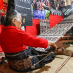 Sibulan Dulay demonstrated the weaving process.