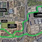 Map illustration of the Madrid F1 Grand Prix based on the official track layout released by F1