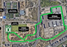 Map illustration of the Madrid F1 Grand Prix based on the official track layout released by F1