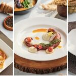 (From left to right): Kaldereta Ravioli, Pulpo Ala Plancha, and Surf and Turf.