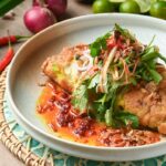 Jumbo Crab Meat Omelette with Sriracha, Chili Oil and Crispy