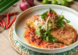 Jumbo Crab Meat Omelette with Sriracha, Chili Oil and Crispy