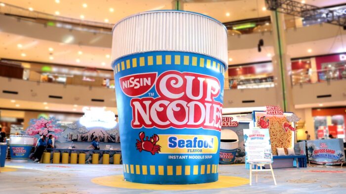 One of the stars of the Nissin Cup Noodles Seafood Dreamland event was the larger-than-lifeNissin Cup Noodle installation which guests could climb on top of to take photos