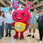 Goodday Cultured Milk Drink mascot Beri with guests at The Atrium Makati.