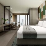 Guests can unwind in style while enjoying sweeping city views from the comfort of their room.