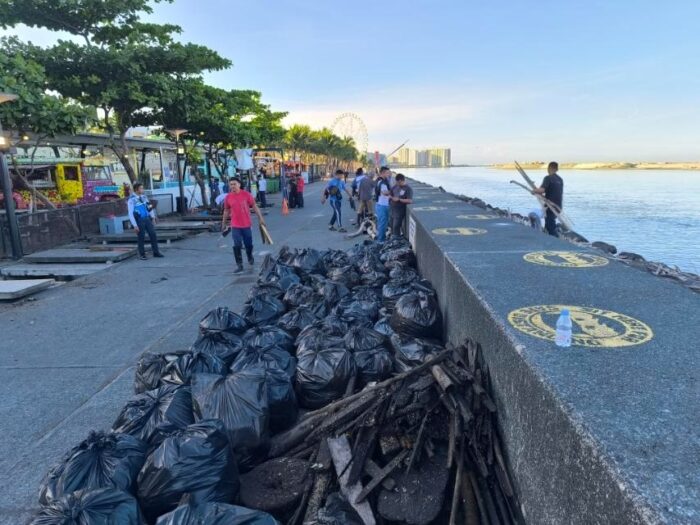 Over a ton of trash collected by SM volunteers during the April 2025 coastal cleanup at SM By the Bay—each bag a step closer to a cleaner, healthier marine environment.