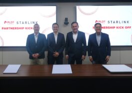 PLDT Enterprise reinforces its commitment to bridging the digital divide through Starlink’s satellite technology, enabling connectivity even in the most remote areas of the country. In photo (L–R): Chris White, Regional Sales Manager, Starlink APAC; Nico Alcoseba, First Vice President and Head of Enterprise Product Management and Global Capacity Strategy, PLDT Enterprise; Mitch Locsin, First Vice President and Head of Enterprise Core Business, PLDT and Smart; and Victor Genuino, President and CEO, ePLDT and VITRO Inc.