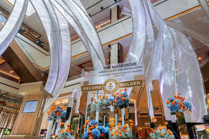 The Mangrove at Solaire Resort North stands as an official GUINNESS WORLD RECORDS™ Title Holder as the Largest Glass Tube Installation