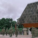 Ifugao Victory Day (3): General Romeo Brawner Jr, and Philippine Army 5th Infantry Division commander Maj Gen Gulliver Señires lead the wreath-laying ceremony at the Kiangan Shrine.